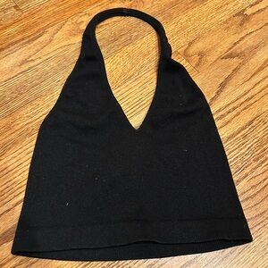 Elegant Black Halter Top